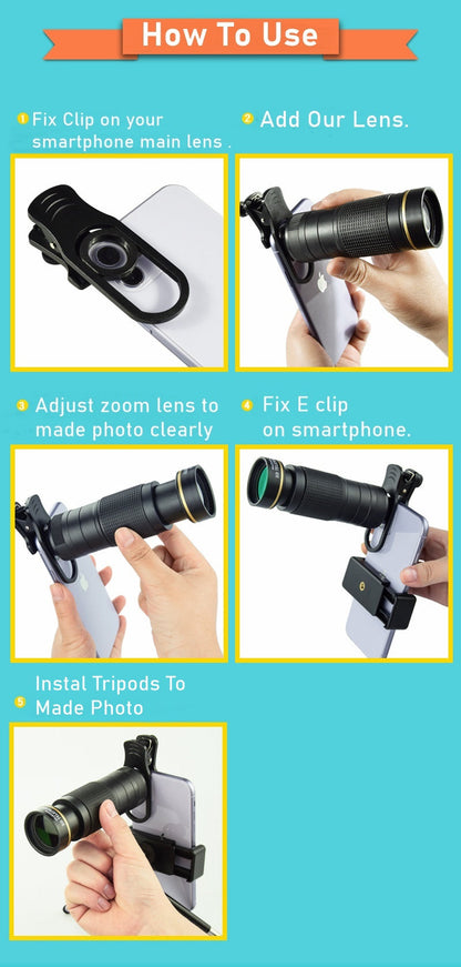 Dragon 36X Mobile Phone Lens Kit With Tripod