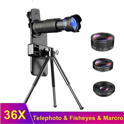 Dragon 36X Mobile Phone Lens Kit With Tripod